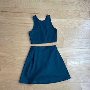 NWOT girlfriend collective skort and top set